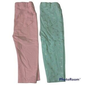 Garanimals Toddler's Lots of 2 Stretch Straight Leg Pants Pink Green Size 18m